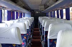 Inside a Scandinavia Bus