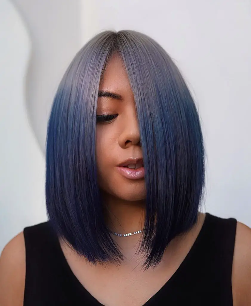 Coloured hair styles: Gray/Blue Ombre