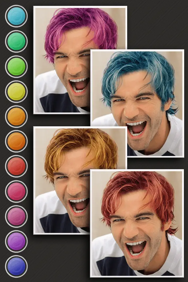 hair styling app: hair color booth screenshot