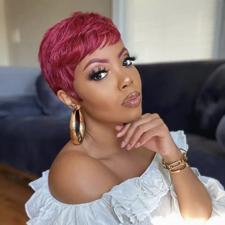 Short Hair Weave hairstyles: colored pixie