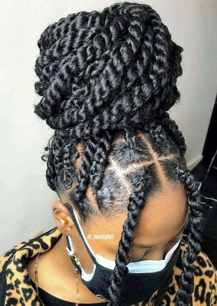 big twists in a bun