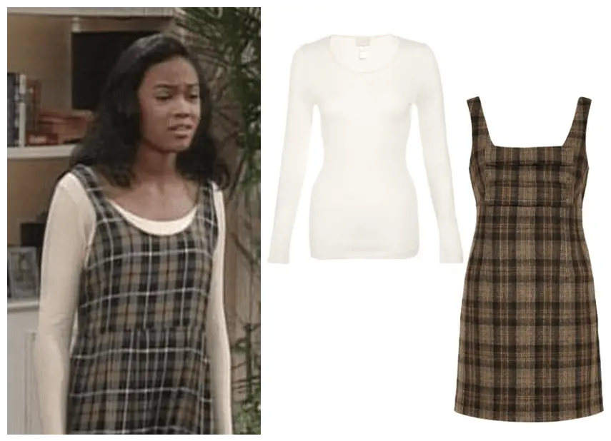 Ashley Banks outfits: long sleeved  bodice with plaid pinafore