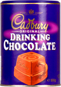 Cadbury hot chocolate recipe found on tin