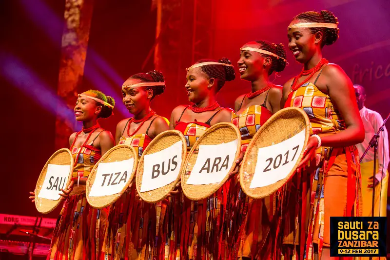 Rwandan dancers at Sauti za Busara