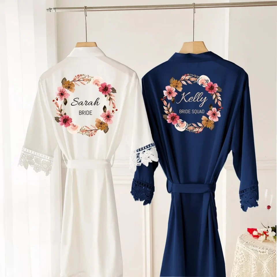 Bridal Shower Gifts Kenya Suggestion #1: Personalized Bridal Robes