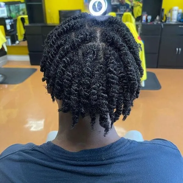 Two Strand Twist Starter Locs Men  