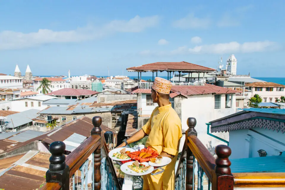 The view from the rooftop of Emerson on Hurumzi Hotel Stone Town