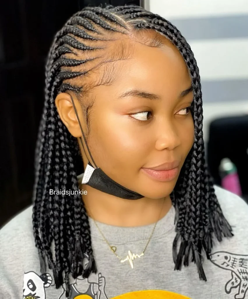 Feed In Braids and Box Braids