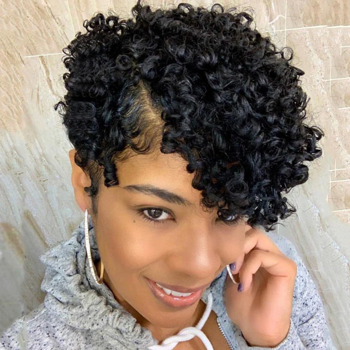 Best Short Haircuts for Curly Hair #1: The Curly Pixie Cut