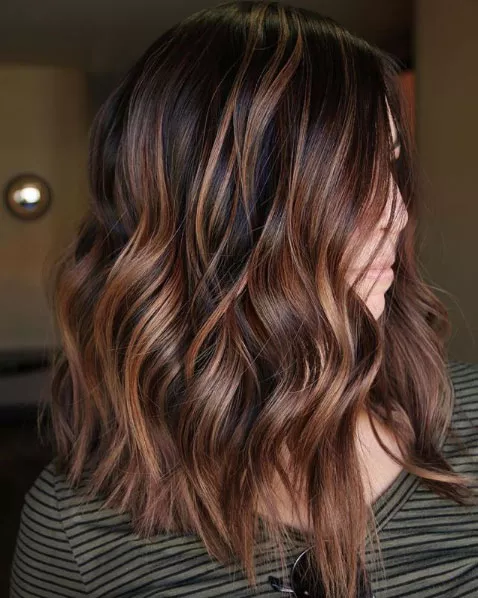 Balayage Highlights on Dark Hair