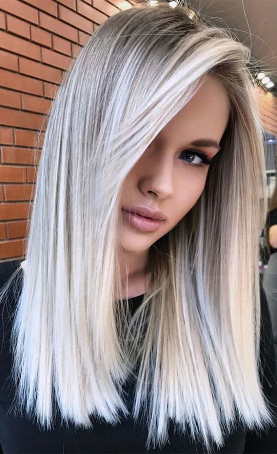 Ash icy blonde hair